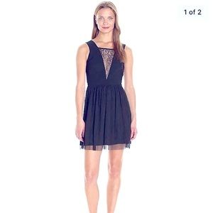 BCBGeneration Black Lace Insert Dress